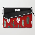 Christmas, Cactus, Red, White and Green, Cute Prints Laptop Sleeve Gallery Image 2