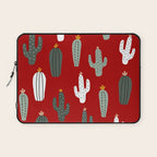 Christmas, Cactus, Red, White and Green, Cute Prints Laptop Sleeve Gallery Image 1