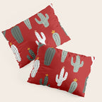 Christmas, Cactus, Red, White and Green, Cute Prints Pillow Sham Gallery Image 3