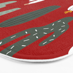 Christmas, Cactus, Red, White and Green, Cute Prints Bath Mat Gallery Image 3