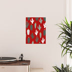 Christmas, Cactus, Red, White and Green, Cute Prints Poster Gallery Image 2