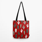 Christmas, Cactus, Red, White and Green, Cute Prints Tote Bag Gallery Image 2