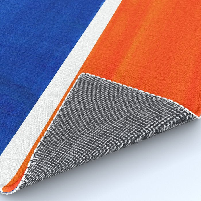 Colorful Bright Minimalist Rothko Orange And Blue Midcentury Modern Art Vintage Pop Art Rug Gallery Image 4
