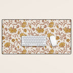 KALAMI FLORAL MUSTARD Desk Mat Gallery Image 1