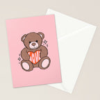 Love Bear Inspired by PANTONE 17 1230 Mocha Mousse Stationery Card Gallery Image 2
