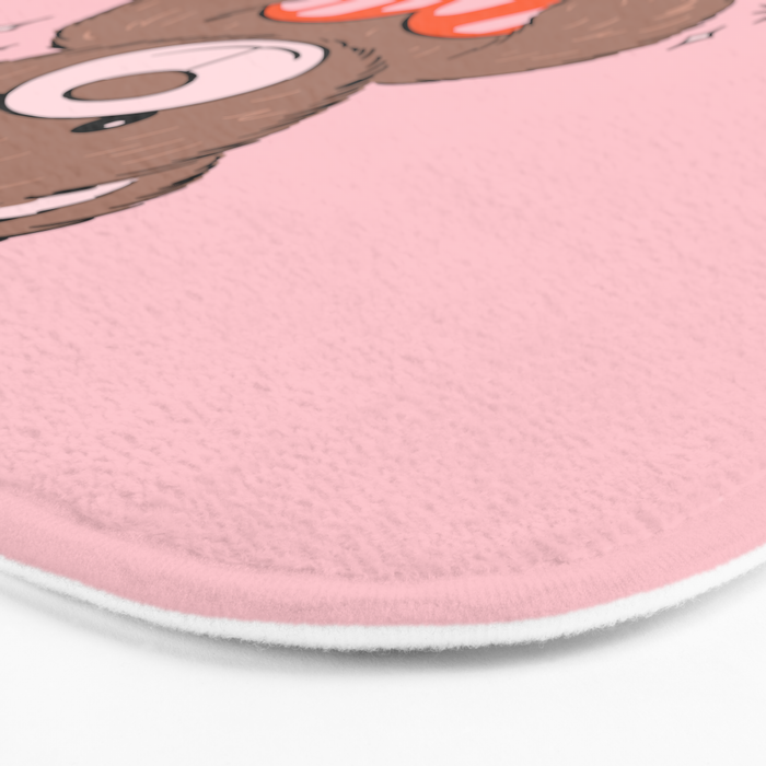 Love Bear Inspired by PANTONE 17 1230 Mocha Mousse Bath Mat Gallery Image 3