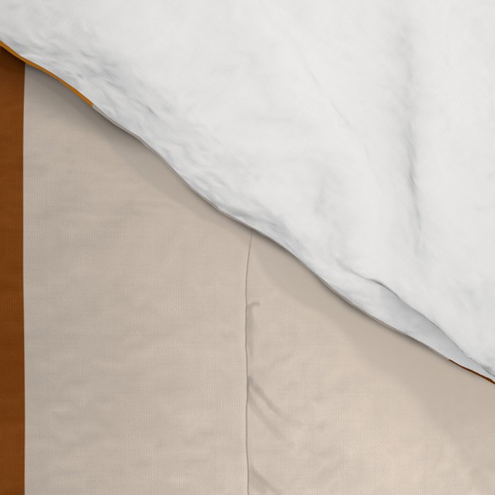 Retro 70s Vertical Stripes Brown Orange Beige Comforter Gallery Image 4