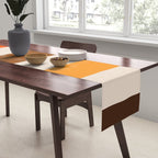 Retro 70s Vertical Stripes Brown Orange Beige Table Runner Gallery Image 2
