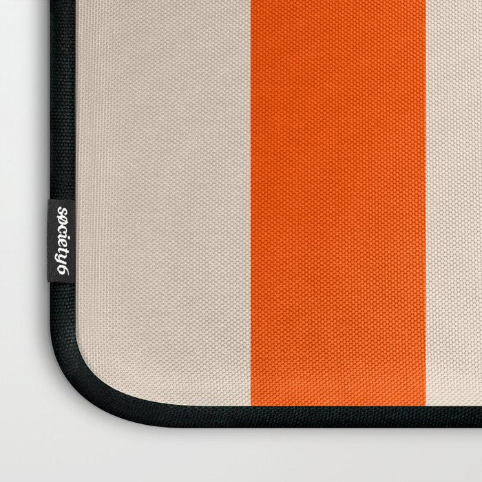 Retro 70s Vertical Stripes Brown Orange Beige Laptop Sleeve Gallery Image 3