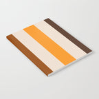 Retro 70s Vertical Stripes Brown Orange Beige Notebook Gallery Image 2