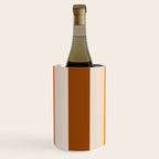 Retro 70s Vertical Stripes Brown Orange Beige Wine Chiller Gallery Image 1