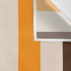 Retro 70s Vertical Stripes Brown Orange Beige Wall Tapestry Gallery Image 3