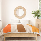 Retro 70s Vertical Stripes Brown Orange Beige Duvet Cover Gallery Image 3