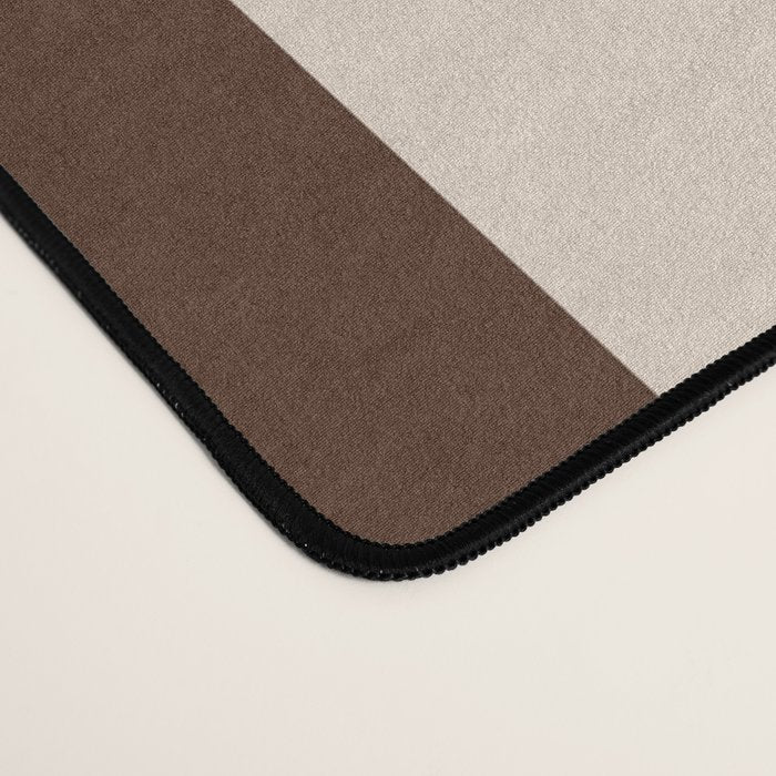 Retro 70s Vertical Stripes Brown Orange Beige Desk Mat Gallery Image 4