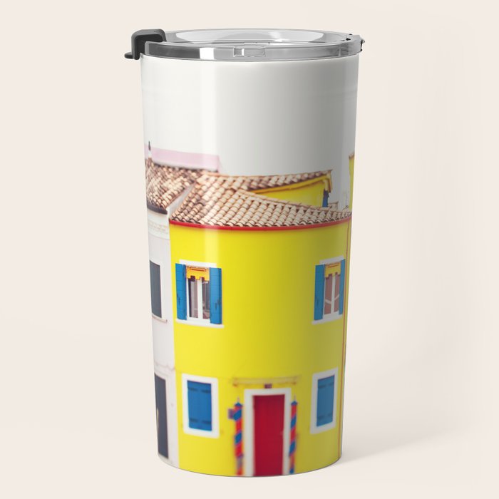 Get Happy - Burano Italy Travel Photography Travel Mug Gallery Image 3
