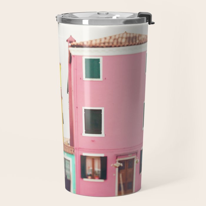 Get Happy - Burano Italy Travel Photography Travel Mug Gallery Image 2