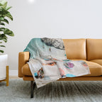 A Day At The Beach Throw Blanket Gallery Image 1