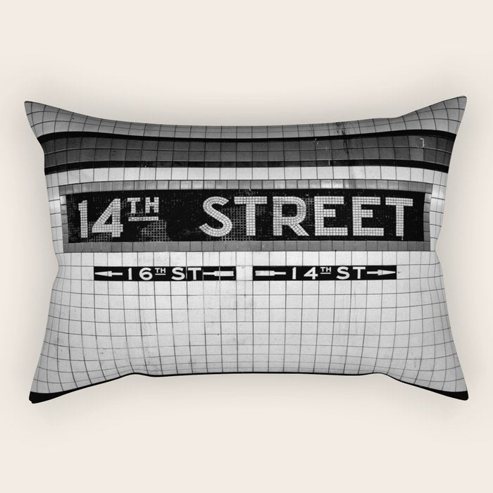 14th Street Rectangular Pillow Gallery Image 1