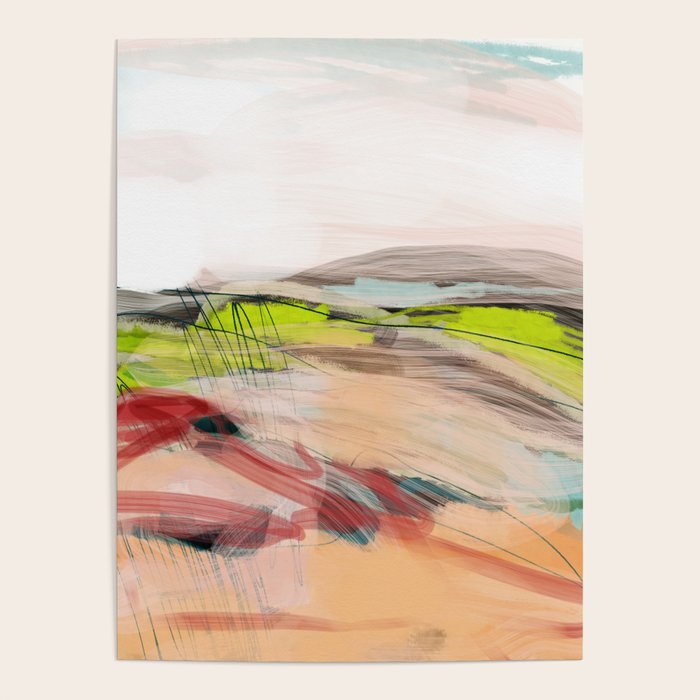 landscape in pastel abstract Poster Gallery Image 4