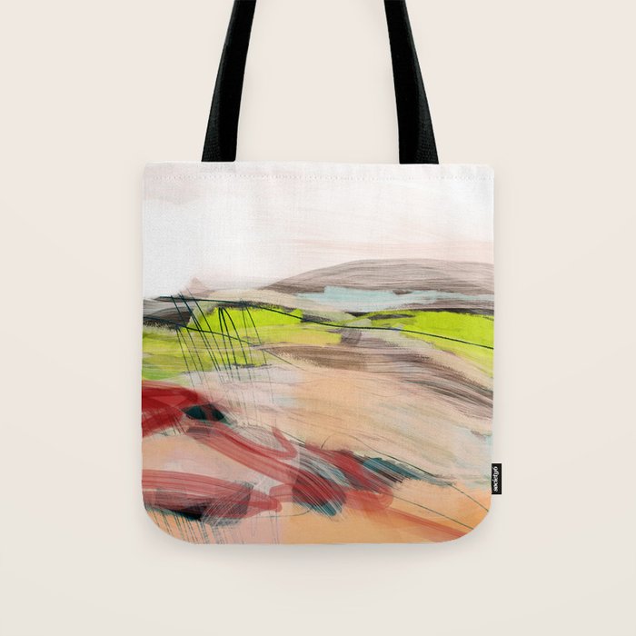 landscape in pastel abstract Tote Bag Gallery Image 1