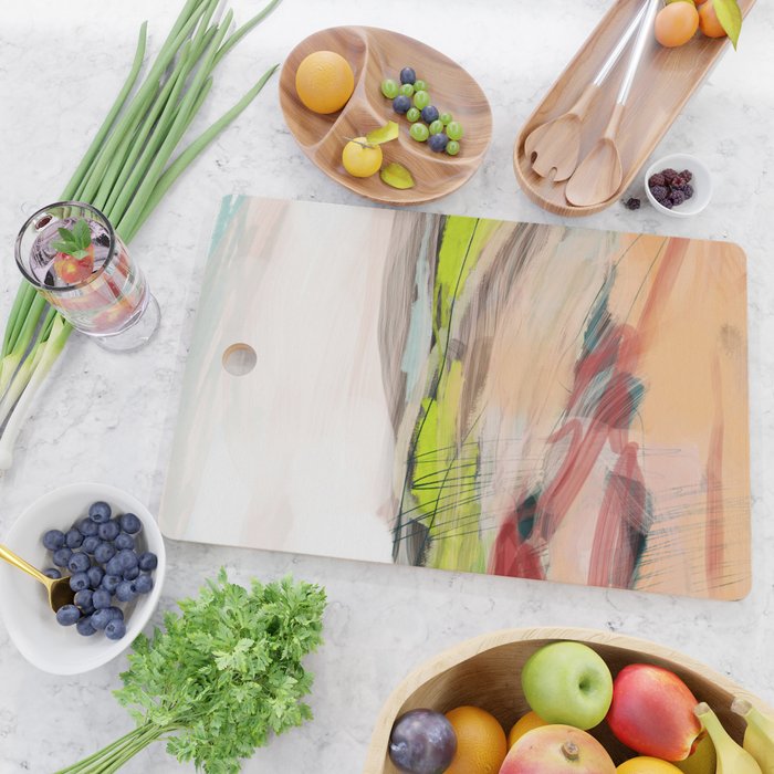 landscape in pastel abstract Cutting Board Gallery Image 2