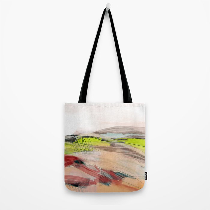 landscape in pastel abstract Tote Bag Gallery Image 2