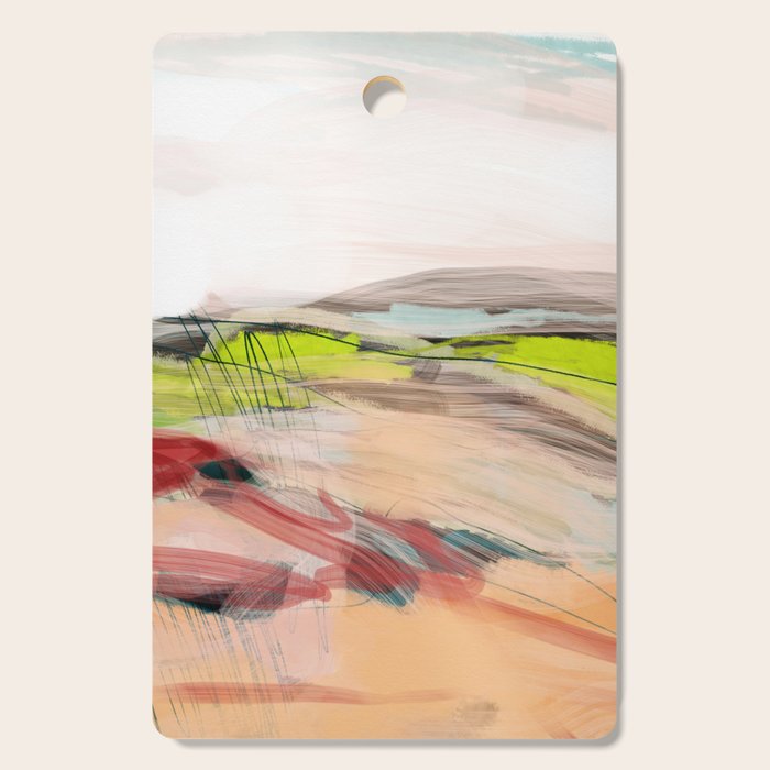 landscape in pastel abstract Cutting Board Gallery Image 1