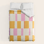 Summer check handdrawn orange Duvet Cover Gallery Image 6