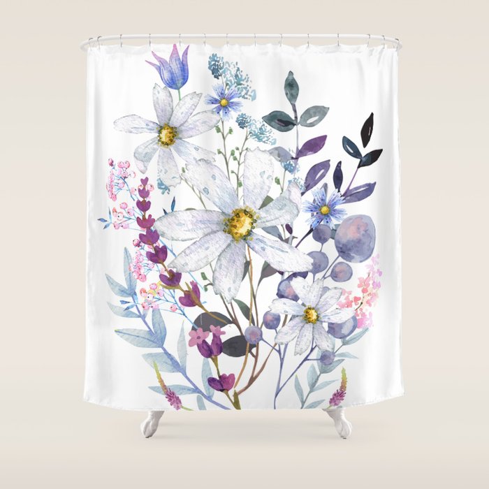Wildflowers V Shower Curtain Gallery Image 1