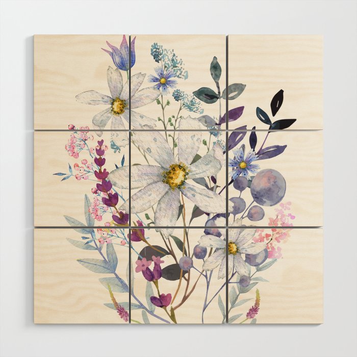 Wildflowers V Wood Wall Art Gallery Image 1