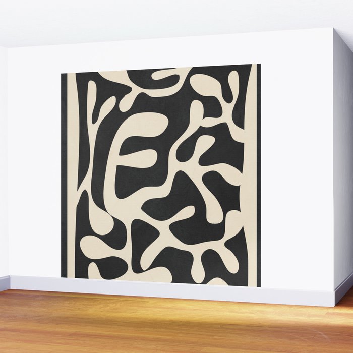 Minimalist Abstract Leaves 1 Wall Mural Gallery Image 2