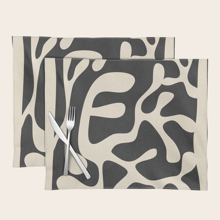 Minimalist Abstract Leaves 1 Placemat Gallery Image 1