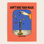 Don't Hide Your Magic - Inspirational Quote Vintage Illustration Poster Gallery Image 4