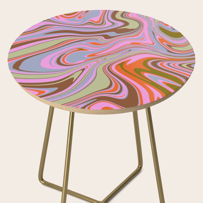 70s Psychedelic Swirl Side Table Gallery Image 2