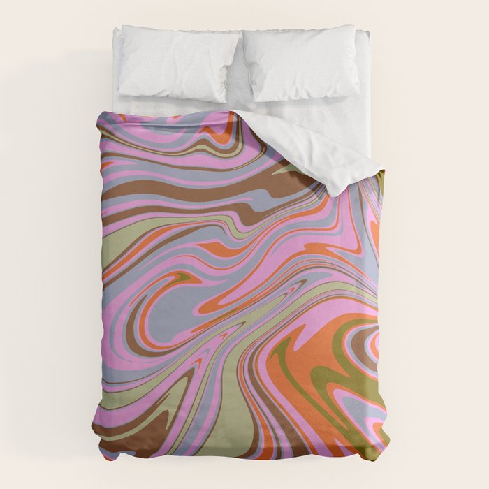 70s Psychedelic Swirl Duvet Cover Gallery Image 6