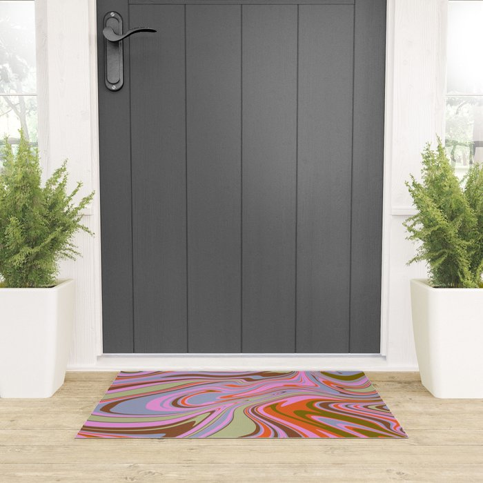 70s Psychedelic Swirl Welcome Mat Gallery Image 3