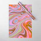 70s Psychedelic Swirl Wrapping Paper Gallery Image 1