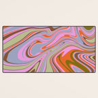 70s Psychedelic Swirl Desk Mat Gallery Image 3