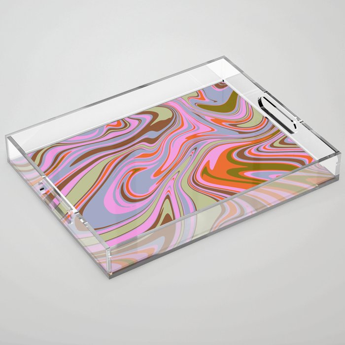 70s Psychedelic Swirl Acrylic Tray Gallery Image 1