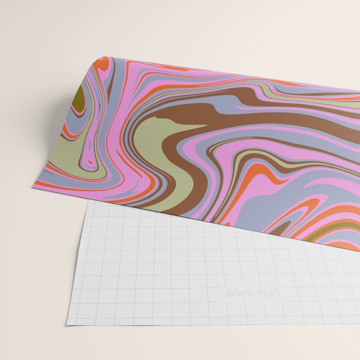 70s Psychedelic Swirl Wrapping Paper Gallery Image 2