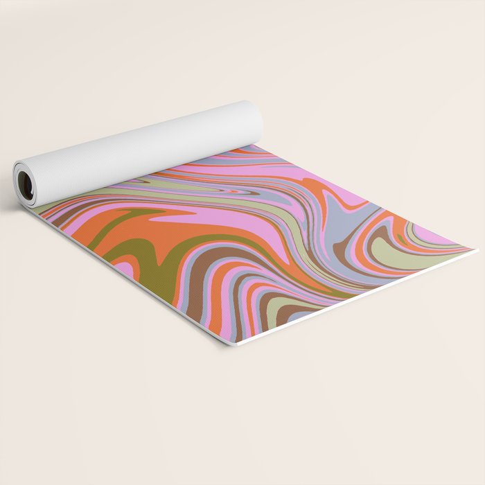 70s Psychedelic Swirl Yoga Mat Gallery Image 2