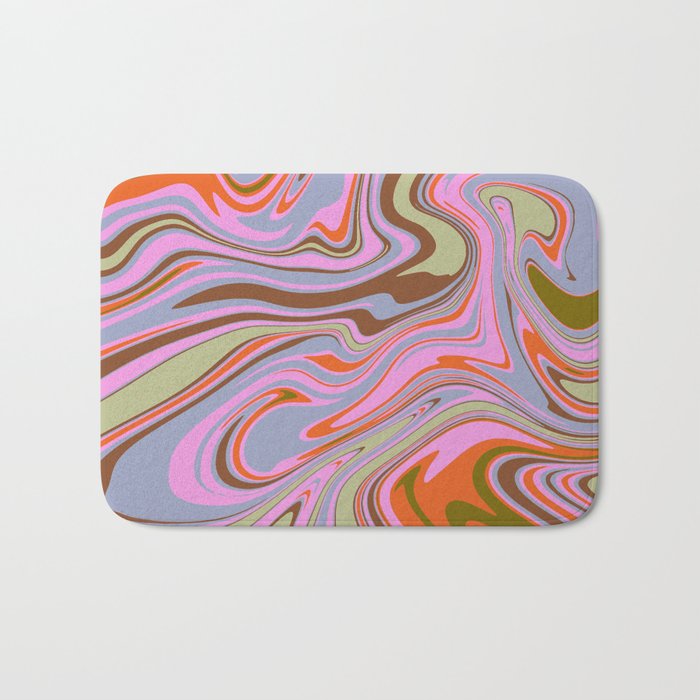 70s Psychedelic Swirl Bath Mat Gallery Image 1
