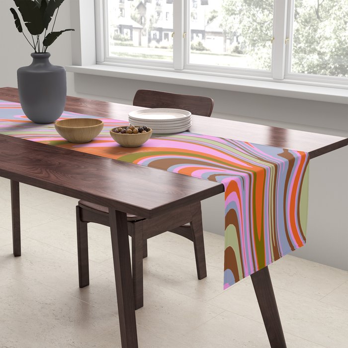 70s Psychedelic Swirl Table Runner Gallery Image 2
