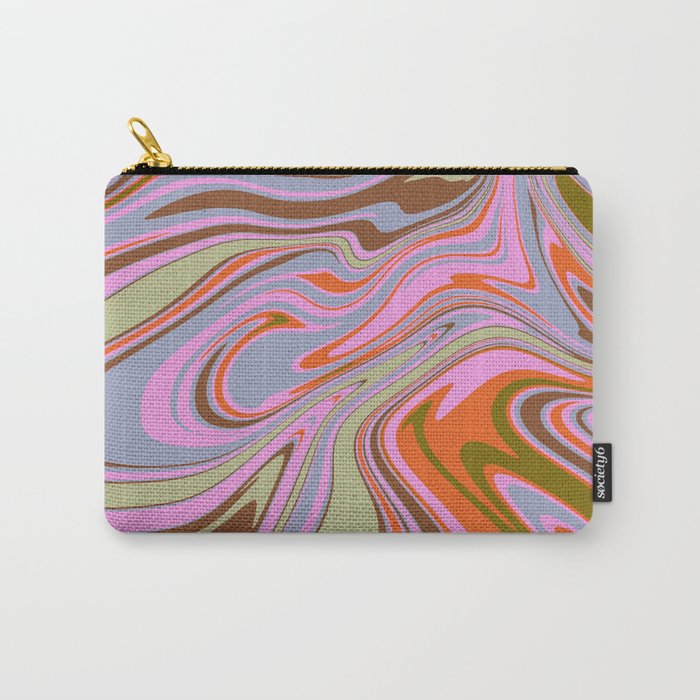 70s Psychedelic Swirl Carry All Pouch Gallery Image 1