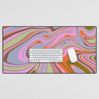 70s Psychedelic Swirl Desk Mat Gallery Image 1