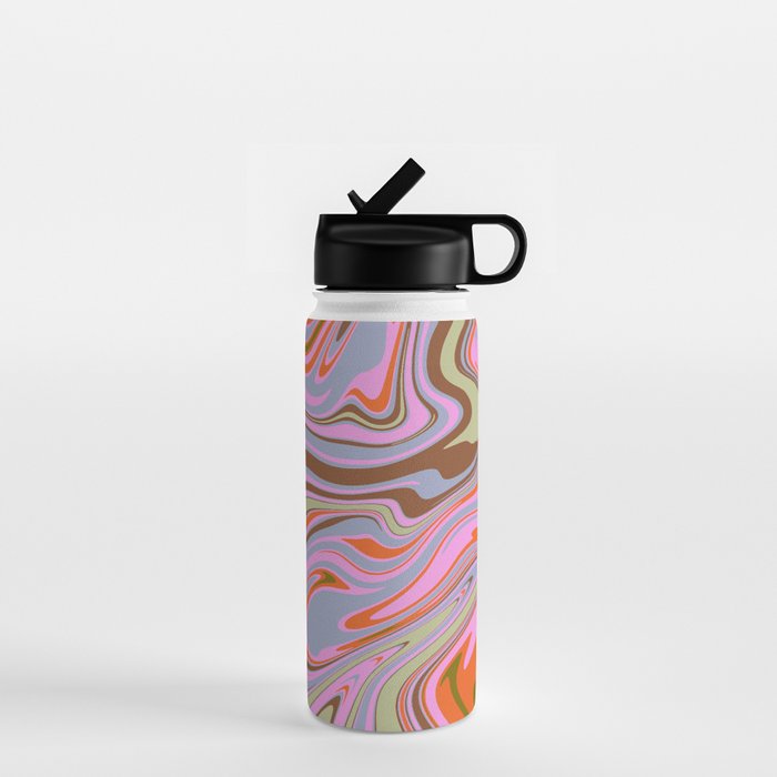 70s Psychedelic Swirl Water Bottle Gallery Image 1