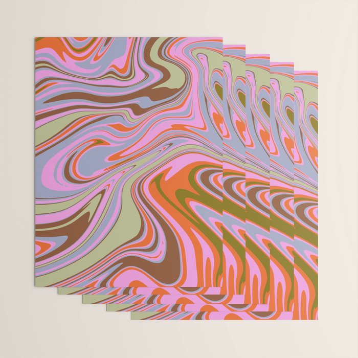 70s Psychedelic Swirl Wrapping Paper Gallery Image 3