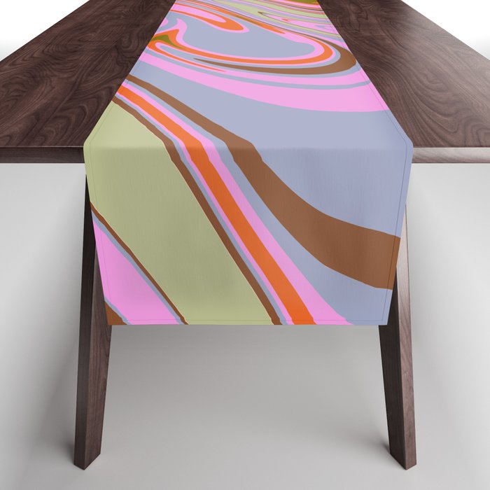 70s Psychedelic Swirl Table Runner Gallery Image 1