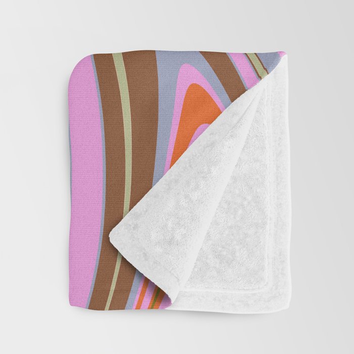 70s Psychedelic Swirl Throw Blanket Gallery Image 3