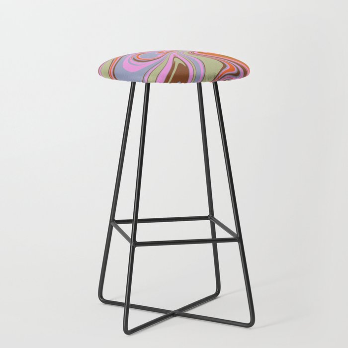 70s Psychedelic Swirl Stool Gallery Image 1